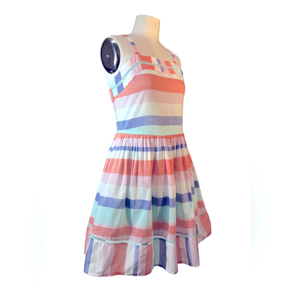 Pastel striped cotton Girls sundress with